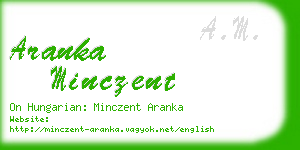 aranka minczent business card